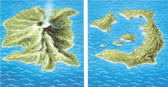 Санторин. До и после извержения 1600 года до н.э.