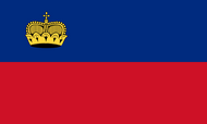 Официальный флаг государтсва Лихтенштейн