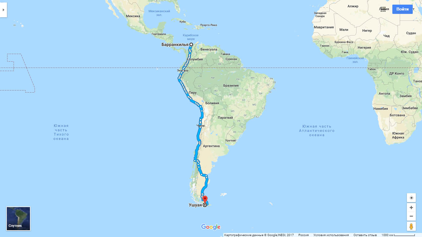 Панамериканское шоссе, южная часть, 10300 км